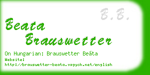 beata brauswetter business card
